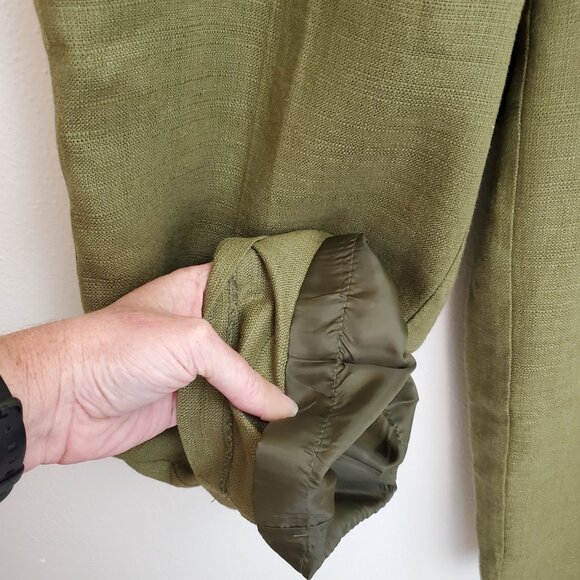 Vintage Halston olive green high waisted flax blend pants - Picture 8 of 11